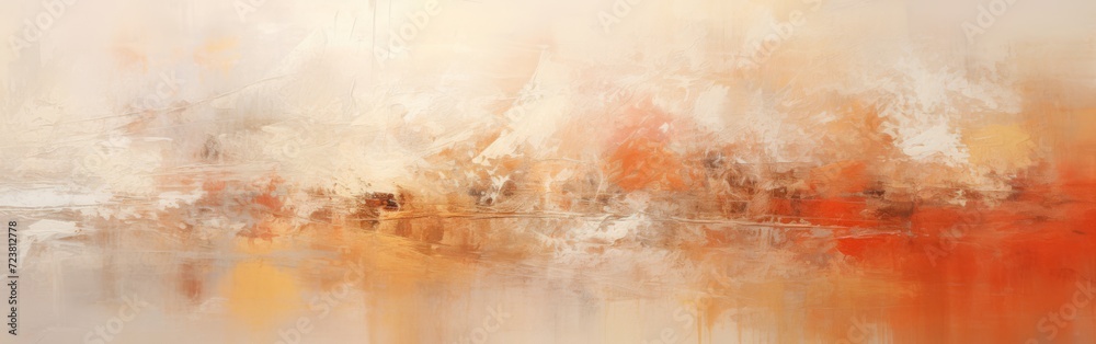 Fototapeta premium Abstract interior painting in yellow tones. Beautiful calming autumn nature. Suitable for home and office