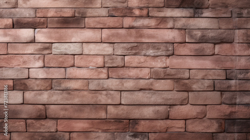 Old brick wall background  blush color grunge texture or pattern for design. Generative ai