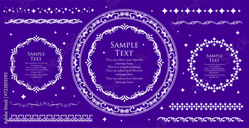 高級感のあるカードデザイン。アンティークな装飾デザイン。エレガントな縁の模様