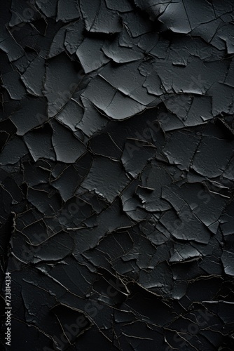 A detailed view of a wall covered in black paint. Suitable for industrial, urban, or abstract design projects