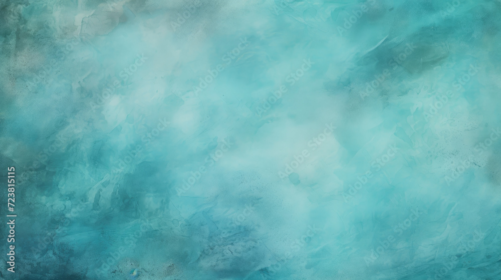 Fototapeta premium Old grunge wall texture in turquoise color