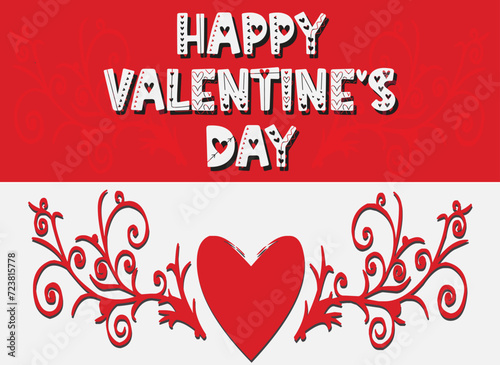 hand drawn heart illustration. Symbol of love. Design elements for Valentine's Day card. Vector hearts. Vector illustration