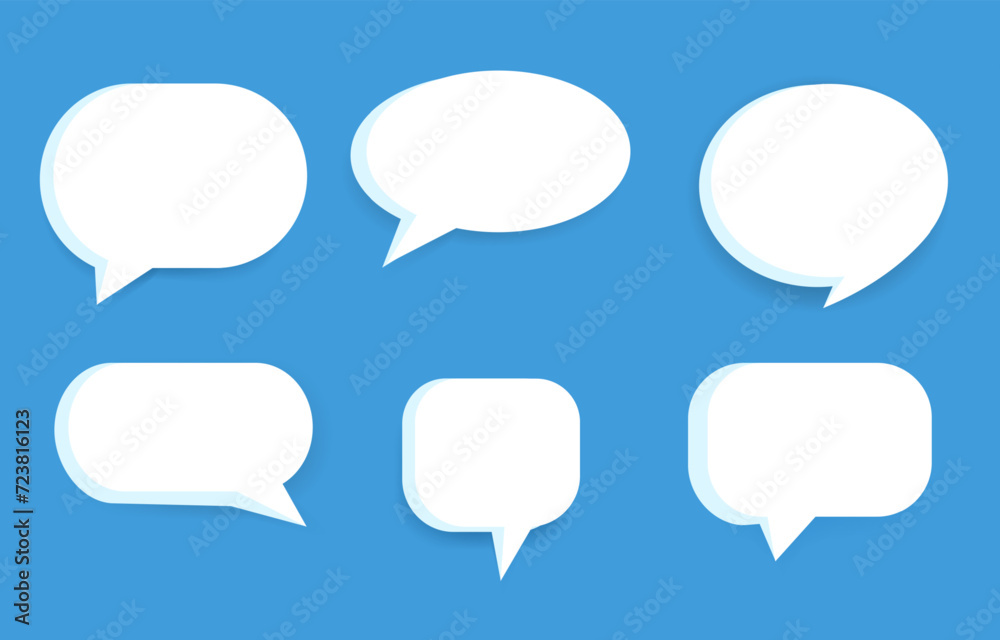 Set of speak bubble text, chatting box, message box outline cartoon vector illustration design. Balloon doodle style of thinking sign symbol. Set of speak bubble text, chatting box, message box outline cartoon vector illustration design. Balloon doodle style of thinking sign symbol.