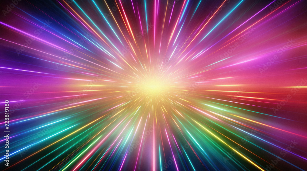 Colorful rays of light radiating from the center. Abstract background Colorful rays of light radiating from the center. Abstract background