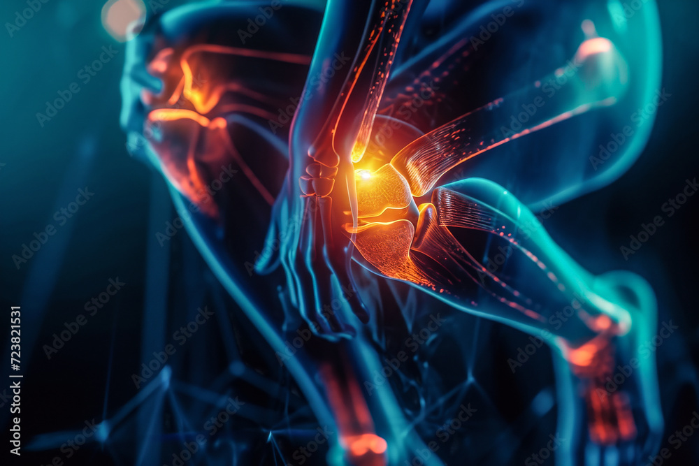 Joint and knee pain augmented reality render vfx