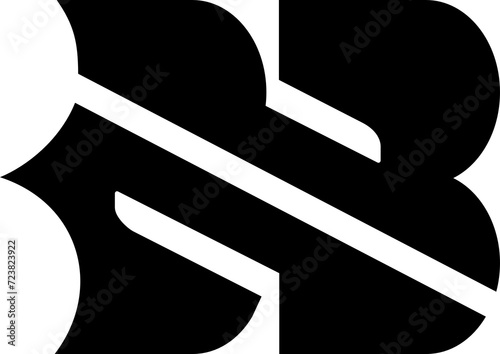 the logo consists of the letter B and B combined. Abstract, Outline and elegant.