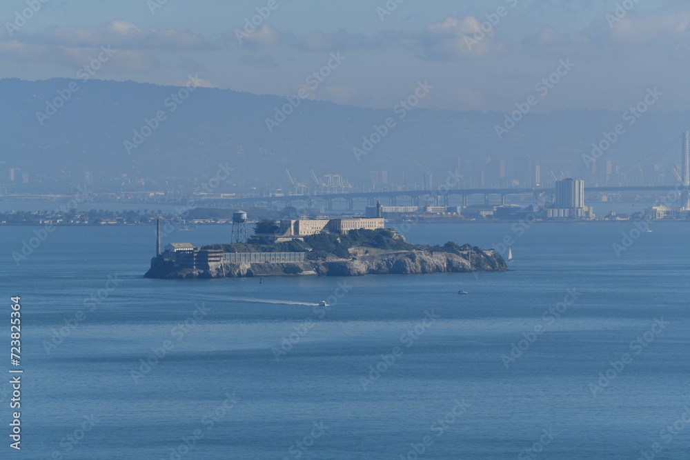 prison of alcatraz in the bay of san francisco
