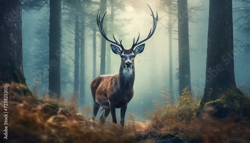 Deer in the autumn forest