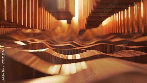 Intricate patterns of marimba vibrations dance and overlap creating an enchanting and hypnotic atmosphere. photo