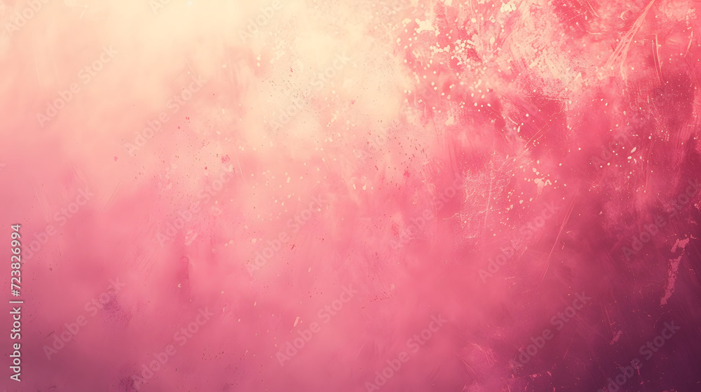 pink , color gradient rough abstract background, shine bright light and glow template, empty space , grainy noise texture