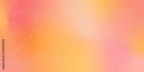 Vector  with copy space colored blurred gradient light noise. Bright yellow, orange, peach color