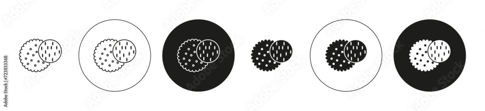 Biscuit icon vector line logo art icon mark. Biscuit icon outline drawing set Biscuit icon vector line logo art icon mark. Biscuit icon outline drawing set