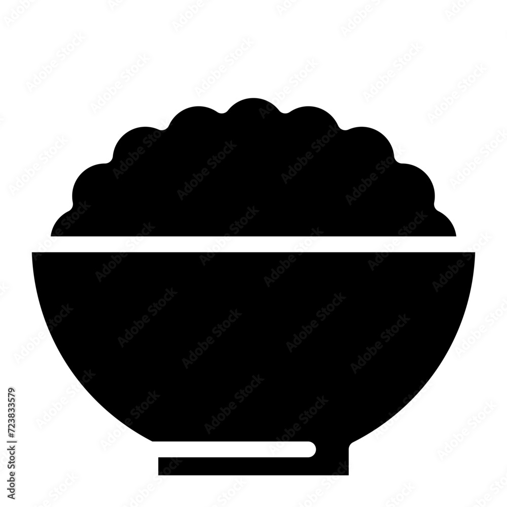 Rice bowl food restaurant icon Rice bowl food restaurant icon
