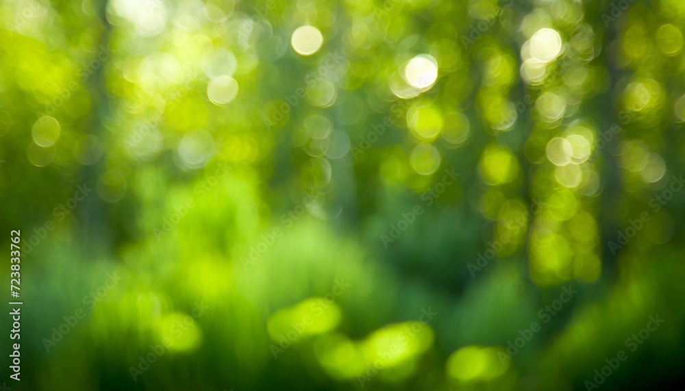 abstract unfocused fuzzy green forest foliage background