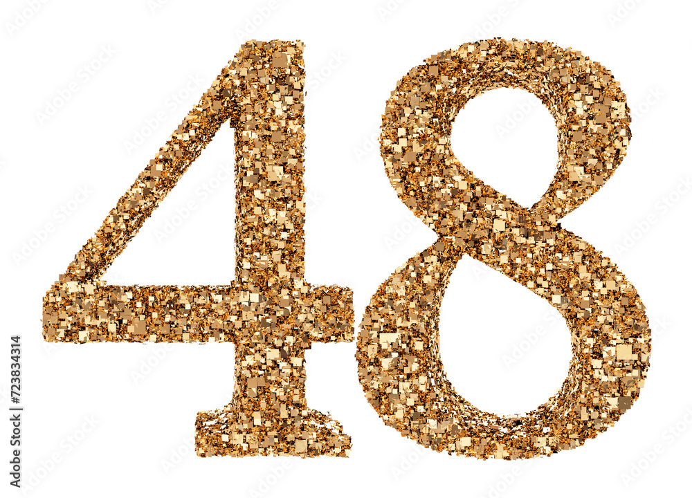 48 number gold glitter 48 number gold glitter