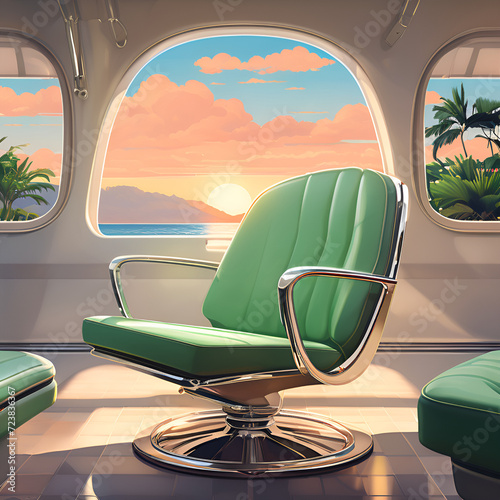 chair in the airport Generative AI

