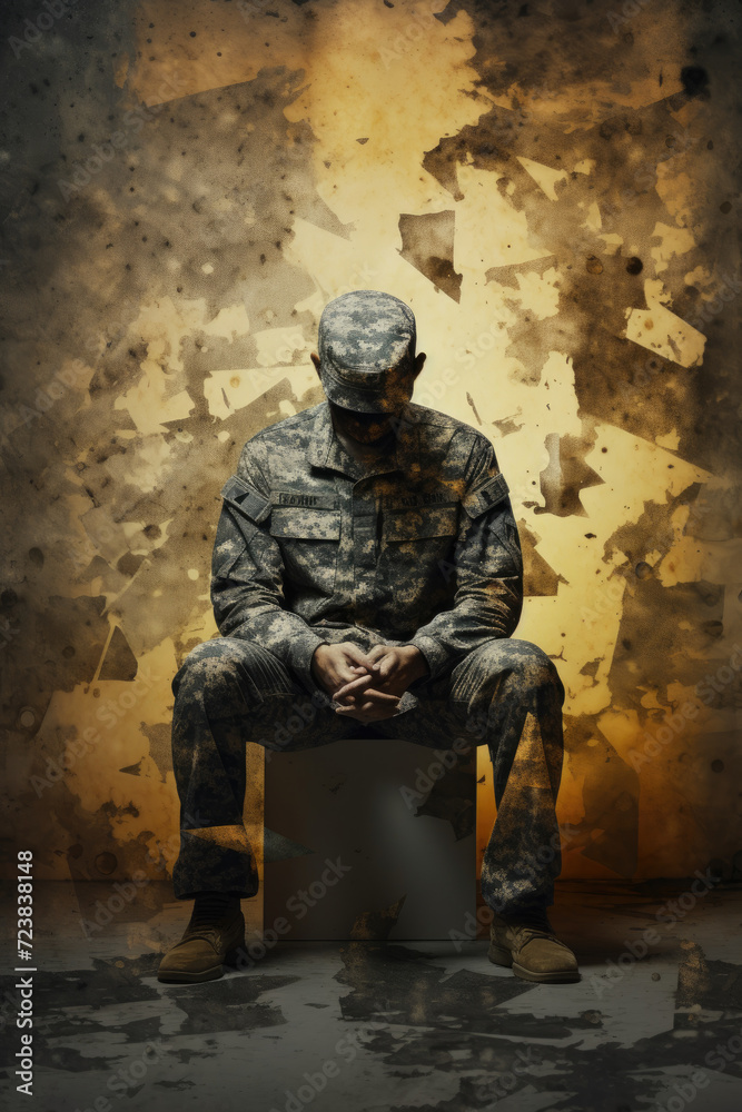 Fototapeta premium Post traumatic stress disorder wallpaper