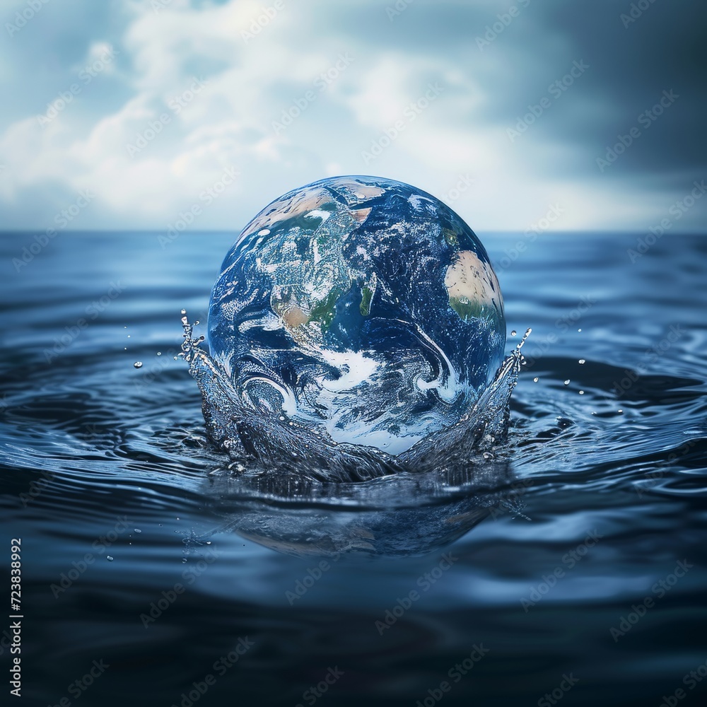 Saving water and world environmental protection concept. Earth, ecology, nature, planet concepts. Saving water and world environmental protection concept. Earth, ecology, nature, planet concepts.