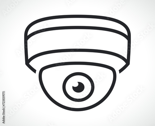 cctv dome outline icon isolated