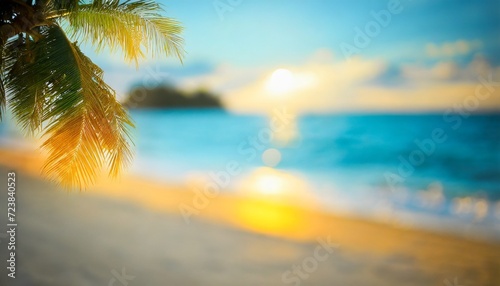 blurred tropical beach background summer vacation based on 