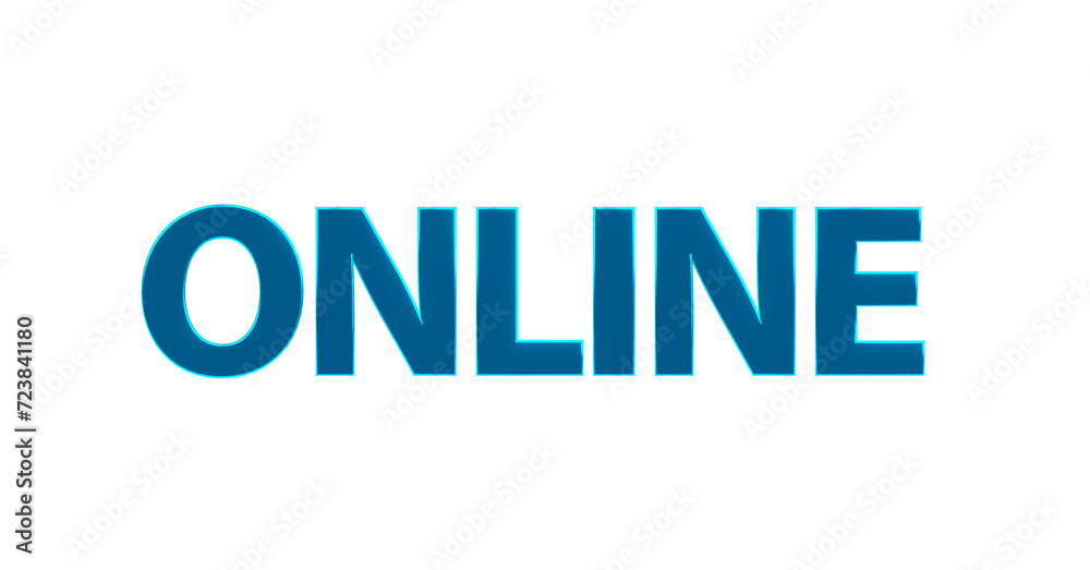 Online - türkise plakative 3D-Schrift, Internet, soziale Medien, Einkauf, Suchbegriffe, Ranking, Suchmaschine, Website, Internet, eCommerce, Social Media, Marketing, Kommunikation, Gamining Online - türkise plakative 3D-Schrift, Internet, soziale Medien, Einkauf, Suchbegriffe, Ranking, Suchmaschine, Website, Internet, eCommerce, Social Media, Marketing, Kommunikation, Gamining