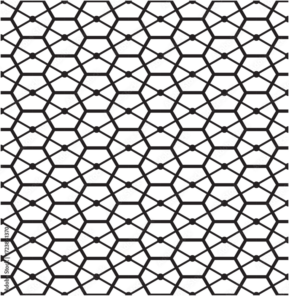 Vector illustration for a unique honeycomb shaped design pattern. Suitable for use as backgrounds, decorations, art, motifs.
