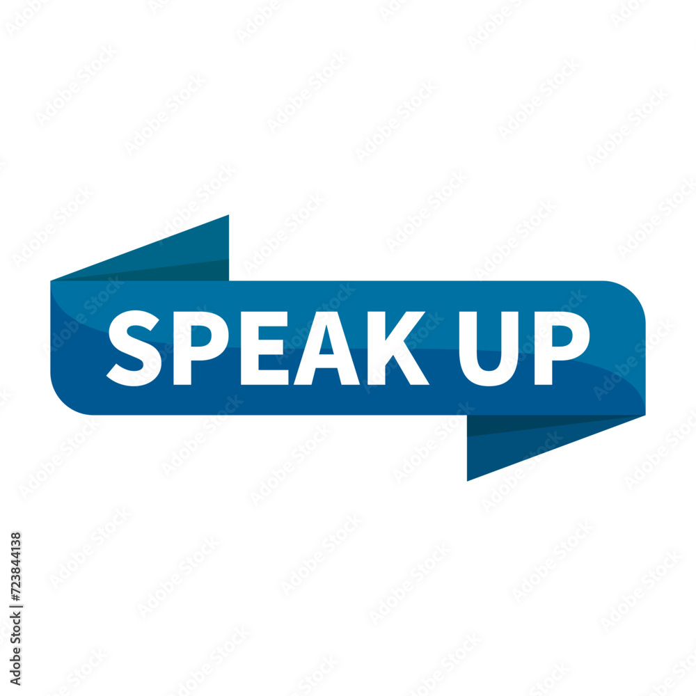 Speak Up Text In Blue Ribbon Rectangle Shape For Promotion Business Marketing Social Media Information Announcement
Speak Up Text In Blue Ribbon Rectangle Shape For Promotion Business Marketing Social Media Information Announcement