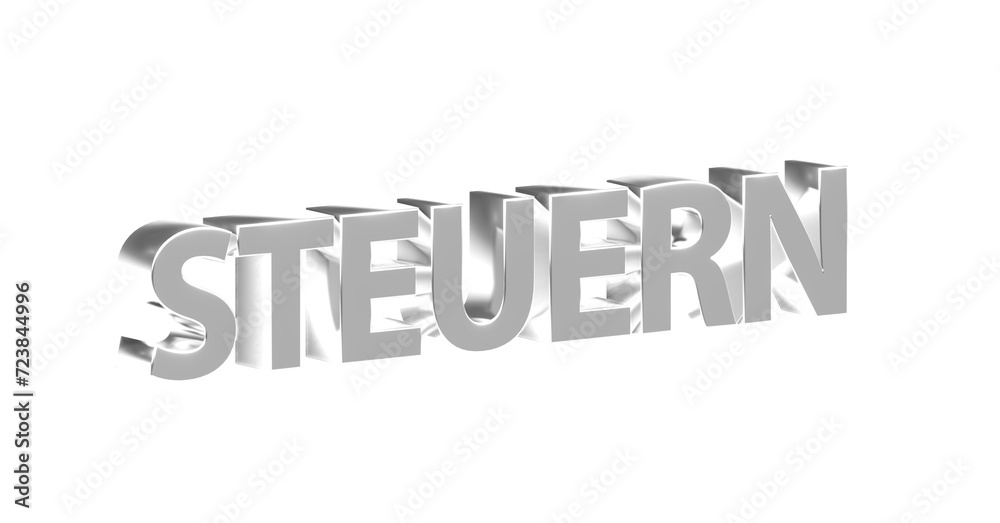Steuern - silberne plakative 3D-Schrift, Abgaben, Finanzamt, Einkommensteuer, Umsatzsteuer, Körperschaftsteuer, Mehrwertsteuer, Steuerpflicht, Business, Freisteller, Rendering Steuern - silberne plakative 3D-Schrift, Abgaben, Finanzamt, Einkommensteuer, Umsatzsteuer, Körperschaftsteuer, Mehrwertsteuer, Steuerpflicht, Business, Freisteller, Rendering