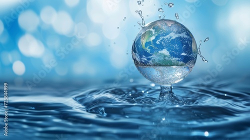 World water day. Concept of eco life or save the world.