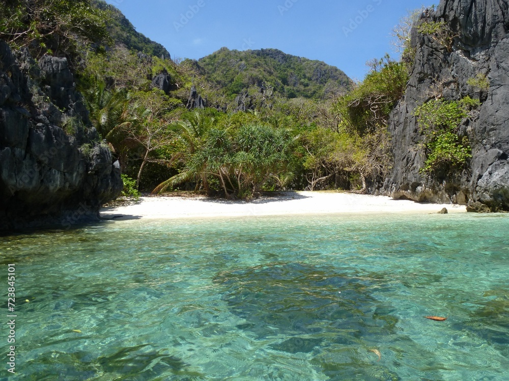 Beautiful beach in the bacuit archipelago, Philippines