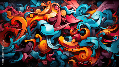 Graffiti wall abstract background. Idea for artistic pop art background backdrop. 