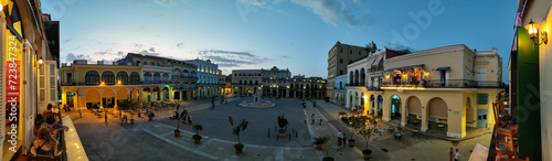 View at Vieja square at Havana on Cuba