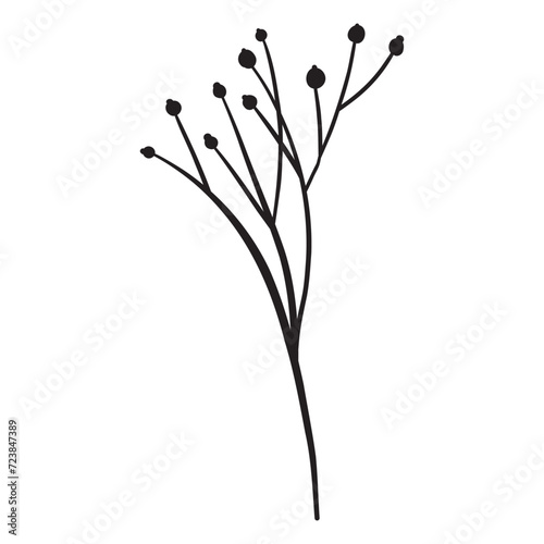 Hand drawing art of leaf. Vector illustration.