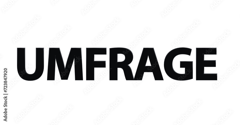 Umfrage - schwarze plakative 3D-Schrift, Meinungsumfrage, online Umfrage, Wahlumfrage, Umfrage Auswertung, anonym, Trend, Wünsche, Interessen, Marketing, Marktforschung, Rendering, Freisteller Umfrage - schwarze plakative 3D-Schrift, Meinungsumfrage, online Umfrage, Wahlumfrage, Umfrage Auswertung, anonym, Trend, Wünsche, Interessen, Marketing, Marktforschung, Rendering, Freisteller