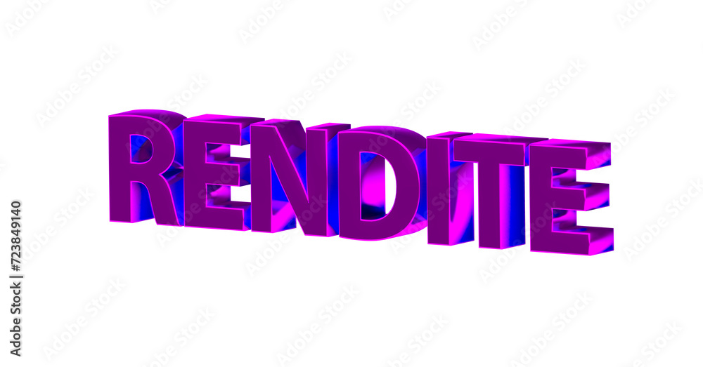 Rendite - pinke plakative 3D-Schrift, Aktien, Immobilien, Anlage, Geldanlage, Zinsen, Vermögen, Finanzen, Kapital, Gewinn, Verzinsung, Rendering, Freisteller. Rendite - pinke plakative 3D-Schrift, Aktien, Immobilien, Anlage, Geldanlage, Zinsen, Vermögen, Finanzen, Kapital, Gewinn, Verzinsung, Rendering, Freisteller.