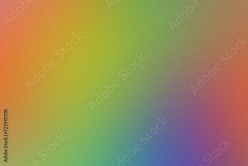 Abstract noisy gradient background of multicolored colors. Color palette, colorful pattern with a soft noise effect. Holographic blurred grainy gradient banner texture