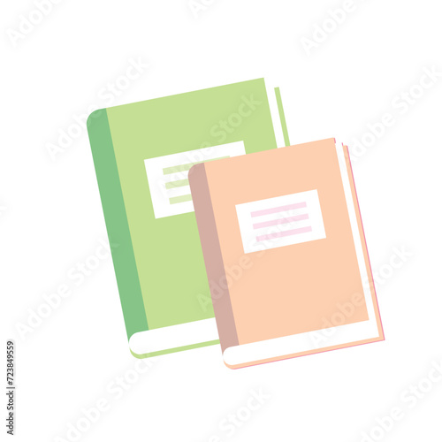 Two Colorful Log Book Stack Icon