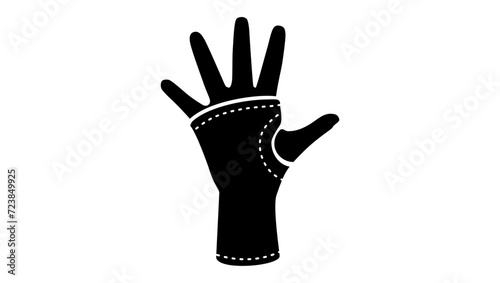 wrist brace, black isolated silhouette