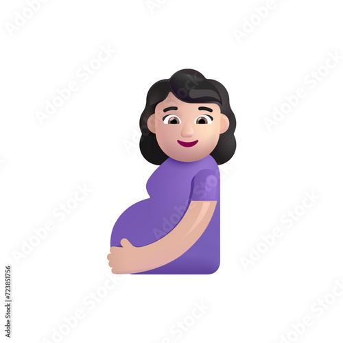 Pregnant Woman : Light Skin Tone