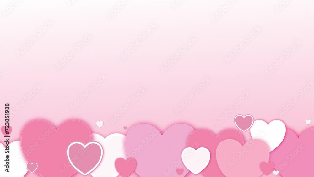 Cute Pink Heart Shape On Gradient Background Cute Pink Heart Shape On Gradient Background
