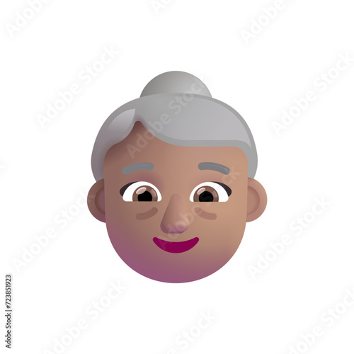 Old Woman : Medium Skin Tone