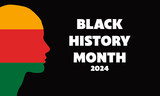black history month 2024 colours in the shape of a face