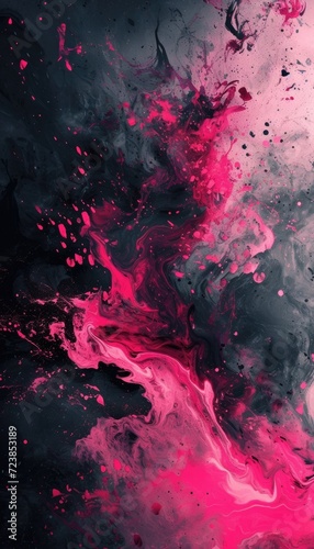 Avstract black and oink paintings splashes background