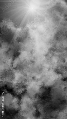 Abstract Light And Smoke Black Background