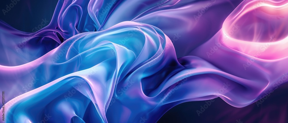 Fototapeta premium Abstract blue and purple wavy background