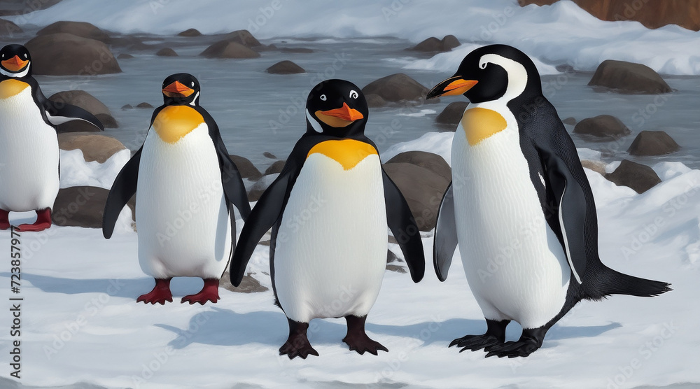 Obraz premium penguin colony