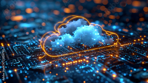 cloud computing illustrated background