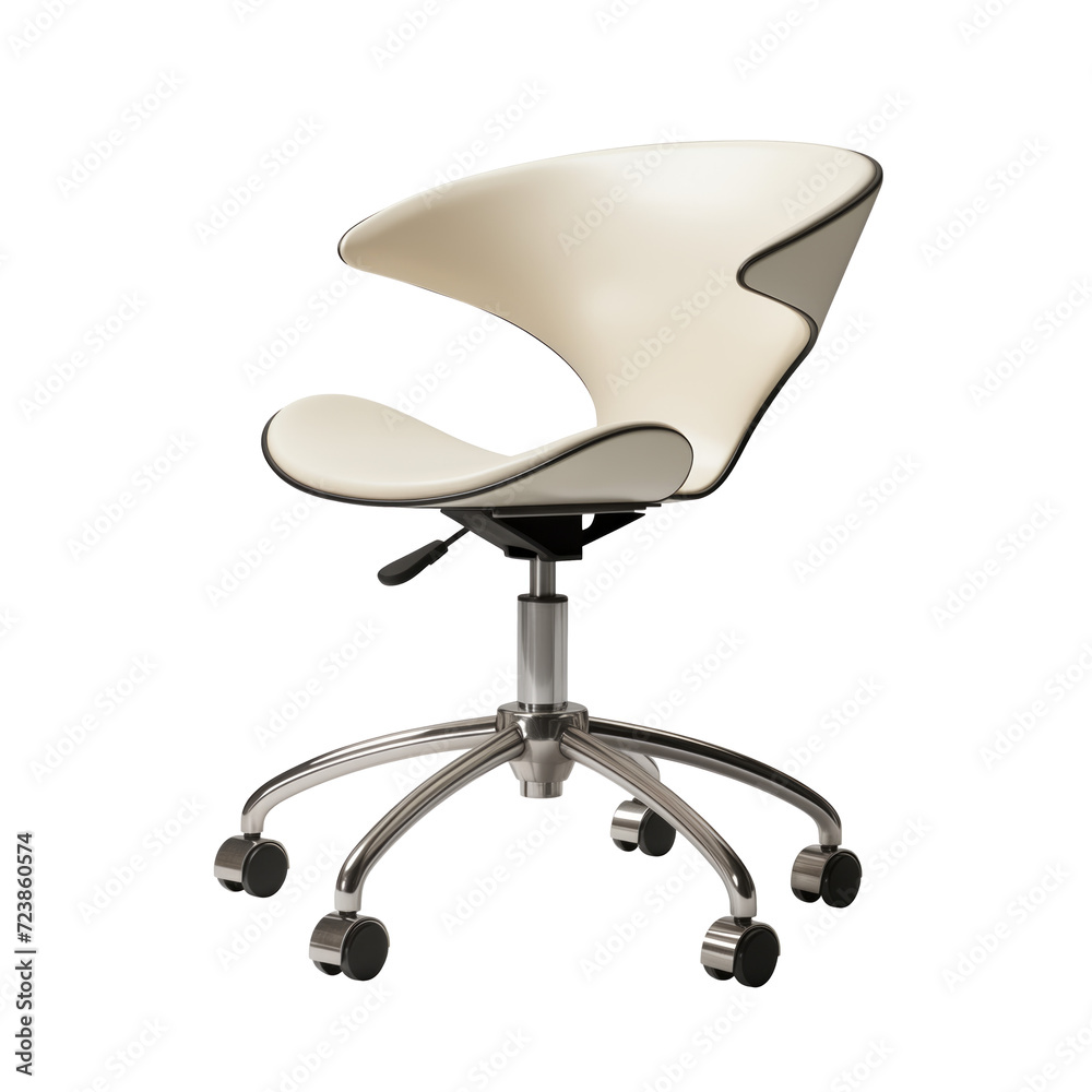 Swivel Desk Chair. Scandinavian modern minimalist style. Transparent background, isolated image. Swivel Desk Chair. Scandinavian modern minimalist style. Transparent background, isolated image.