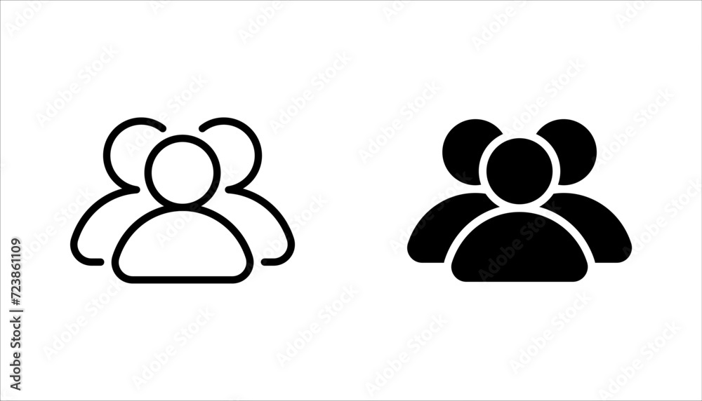 People Icons set, Person work group Team Vector. vector illustration on white background - obrazy, fototapety, plakaty 