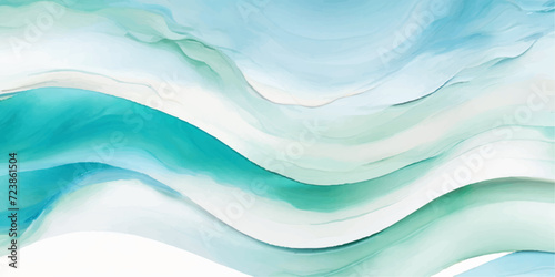 abstract soft blue and green abstract water color ocean wave texture background. Banner Graphic Resource as background for ocean wave and water wave abstract graphics